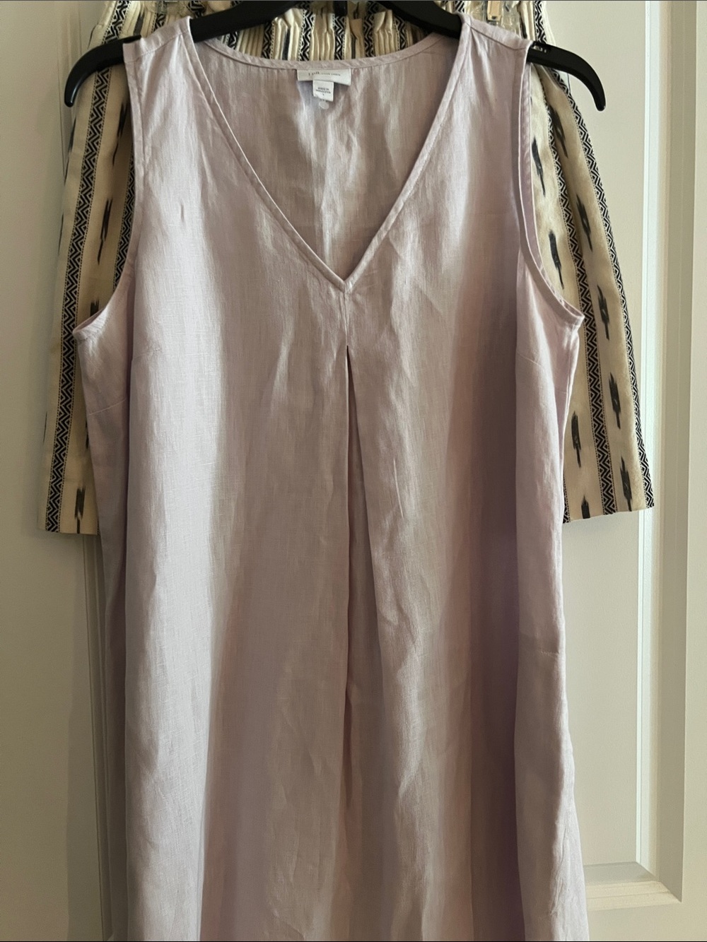 J. Jill Love Linen Lavender V- Neck Sleeveless Shift Dress
